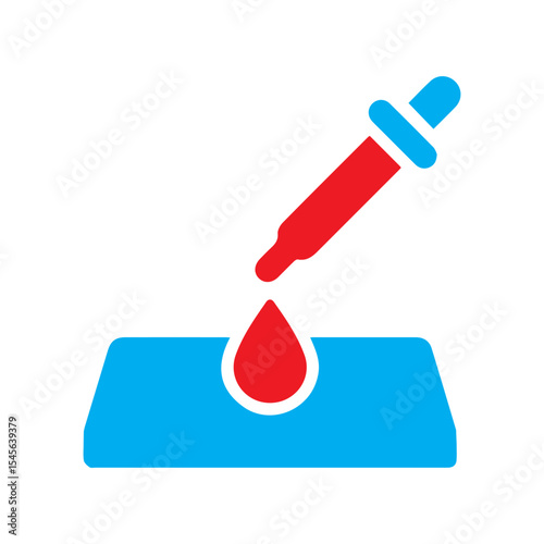 Test blood sample colored icon