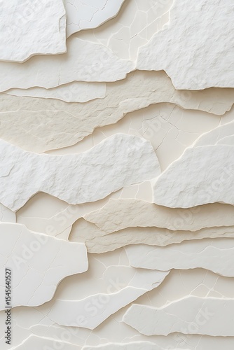 Layered White Stone Texture Background – Abstract Natural Rock Surface