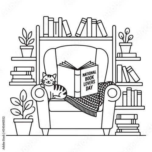 Cozy Cat Nap A Purrfect National Book Lovers Day Scene