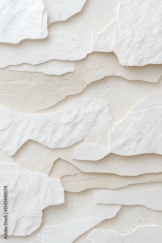 Layered White Stone Texture Background – Abstract Natural Rock Surface
