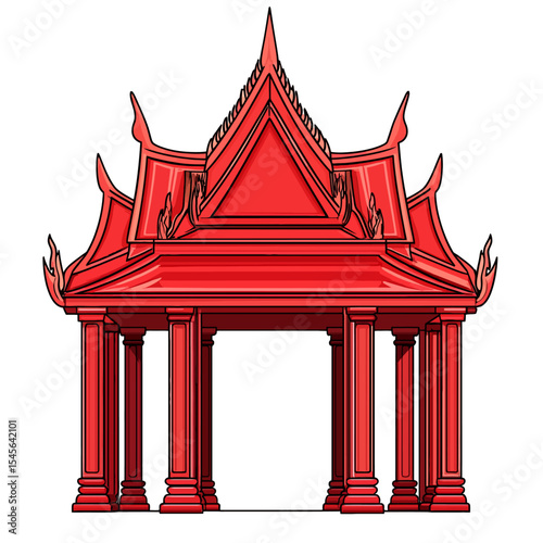 Torii temple vector 