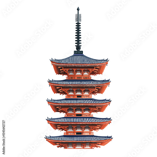 Vector illustration of a pagoda temple 