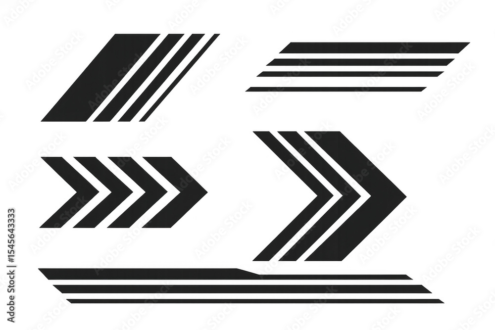 Black abstract geometric shapes featuring arrows and lines on transparent background, perfect for minimalist graphic design elements Black abstract geometric shapes featuring arrows and lines on transparent background, perfect for minimalist graphic design elements