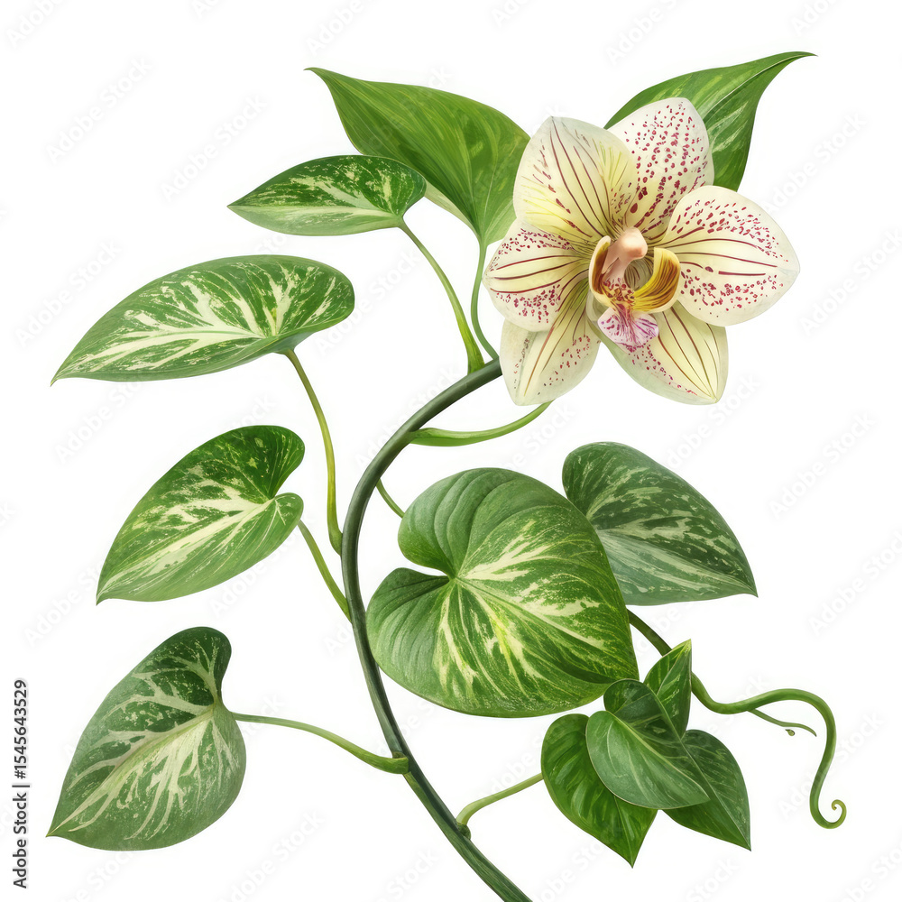 Fototapeta premium green plant isolated on white background