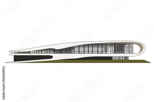 Modern house isolated 