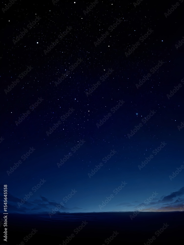 Fototapeta premium Soft dreamy clouds and a starry night sky in pastel colors
