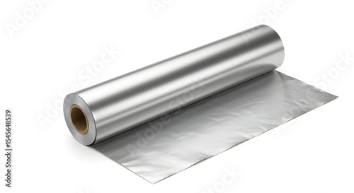 輝くアルミホイルロール 光沢鮮やか 滑らか質感 キッチン必需品. AI Generated