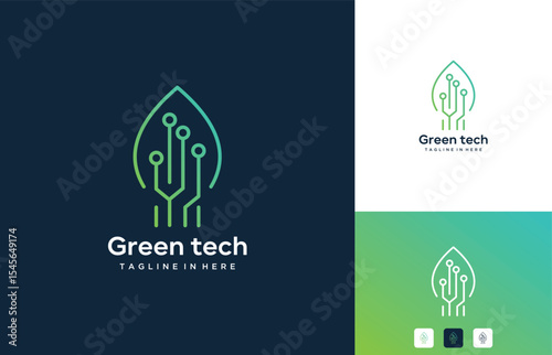 Green leaf ecology nature element vector icon, Leaf  tech symbol, green leaf ecology,
 leaf  inspiration with digital data technology design graphic vector illustration.
