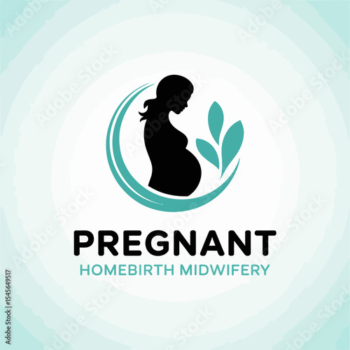 Pregnant Homebirth Midwifery Logo