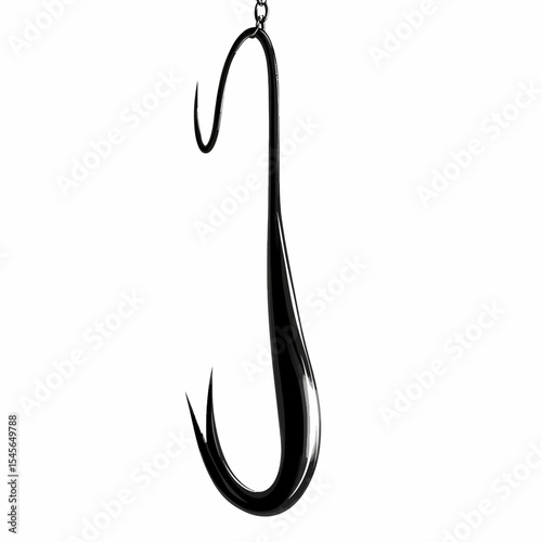 fishing hook isolated on white