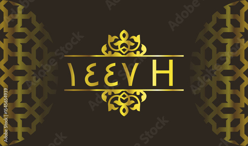 Elegant gold background template Celebrating Islamic New Year 1447 Hijriyah.