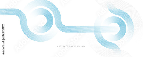 Abstract blue circle lines on white background. Geometric stripe line art design.vector eps10