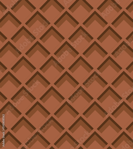 Chocolate Waffle Vector Background. The texture of the waffles For advertising  cafe, packaging, and restaurant menus.