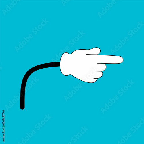 hand with pointing finger icon vector