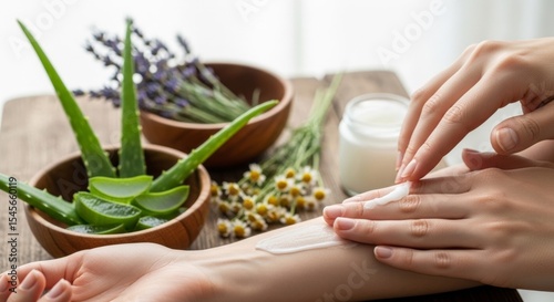 Natural Skincare Routine Aloe Vera, Lavender, and Chamomile for Soft, Healthy Skin