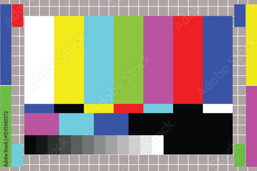 The TV has no signal, Background colorful of TV has no signal