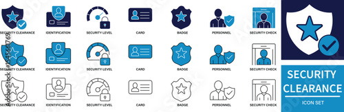  Security Clearance Icon Set Identity Verification, Access Control .