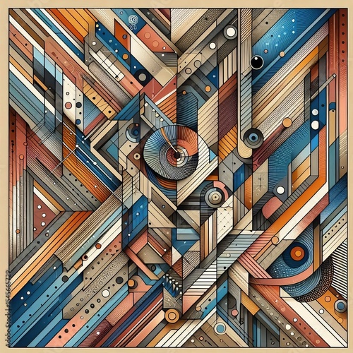 Geometric Asymmetry A pattern that is asymmetrical and irregular