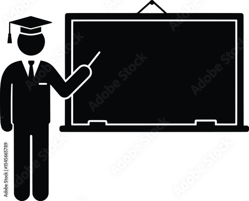 Teaching Action, Educator Subject, Classroom Location, Vector Illustration, Learning Environment, Professional Viewpoint, Public Service Concept