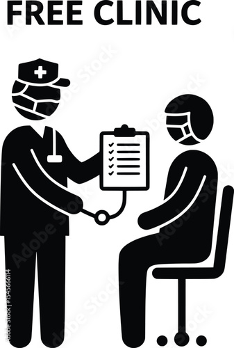 Public Service Vector Illustration of Healthcare Workers in Community Environment
