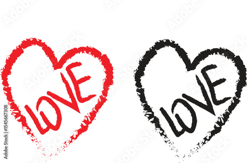 simple abstract red black color paint brush swatch heart love shape pattern perfect for background wallpaper red and black love hearts