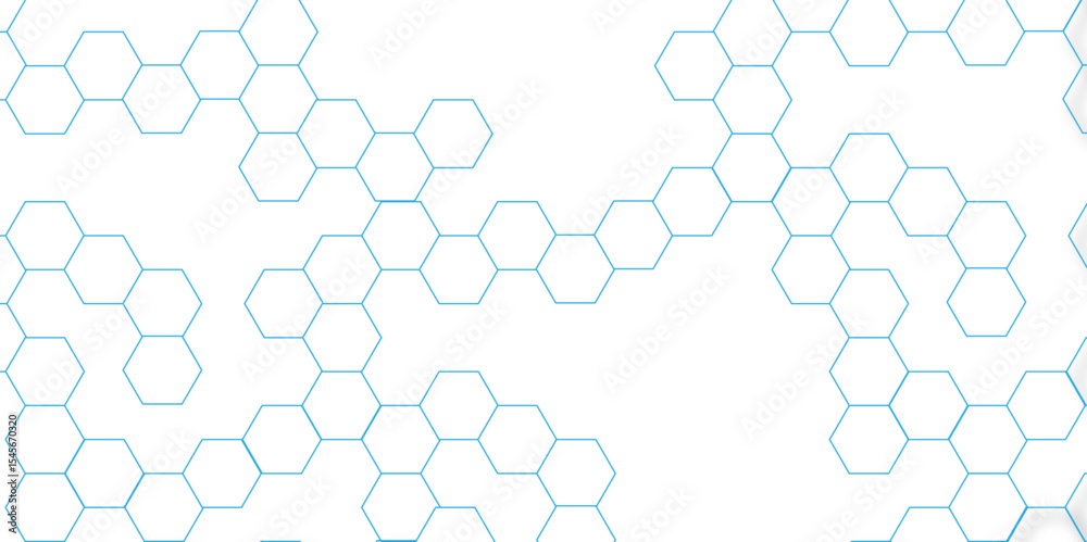 abstract geometric blue texture background. blue hexagon 3D background texture. 3d rendering illustration. Clear pattern  abstract background hexagon .Futuristic abstract banner.	
