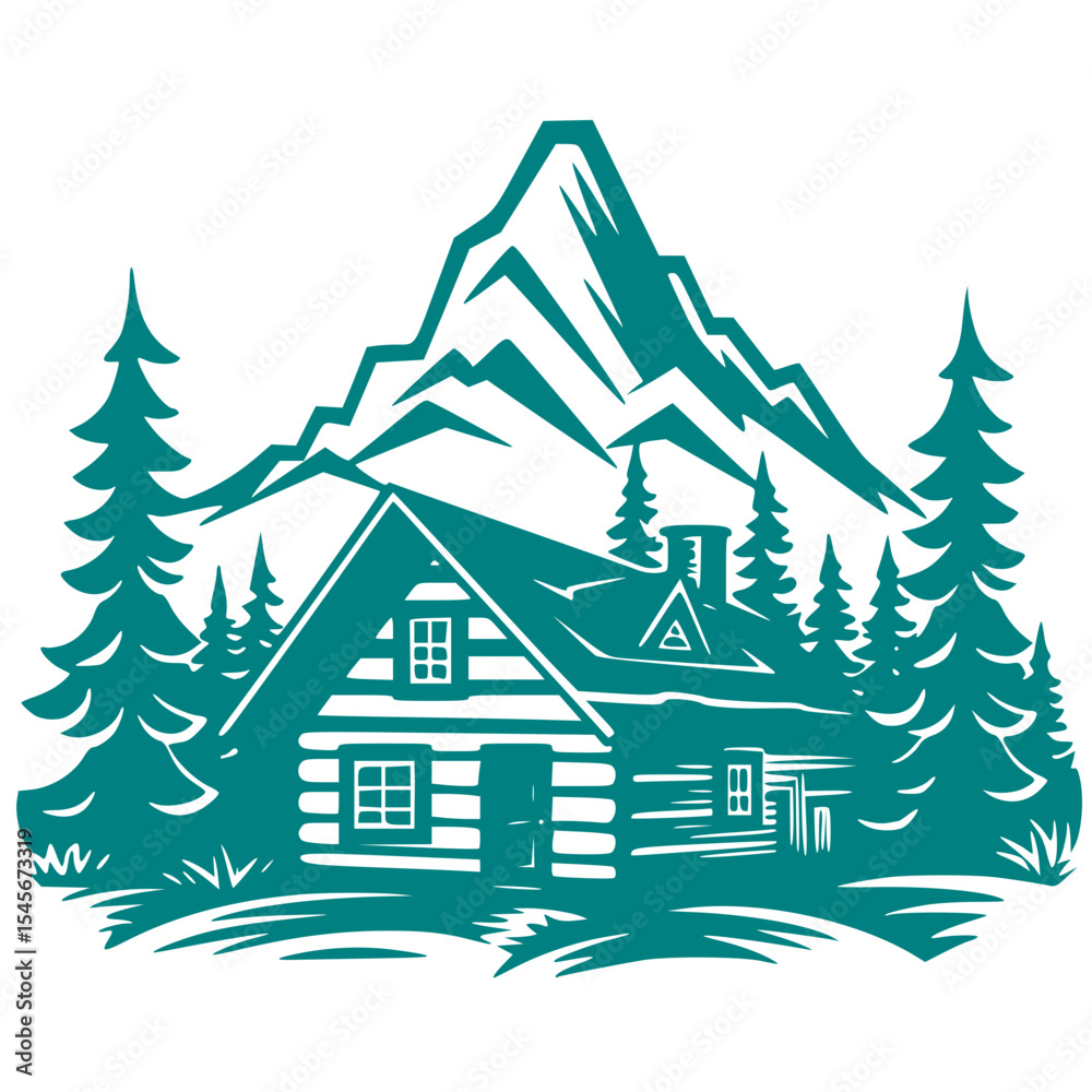 Obraz premium house in the forest