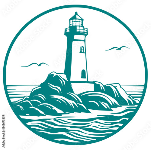 lighthouse on the sea