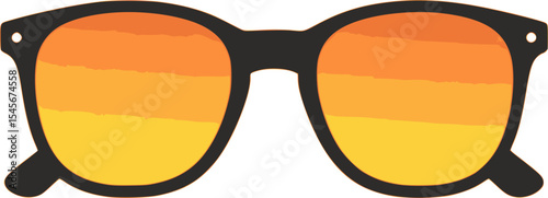 Sunglasses illustration with gradient lenses

