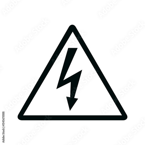 RISK ELECTRIC SHOCK ICON VECTOR.