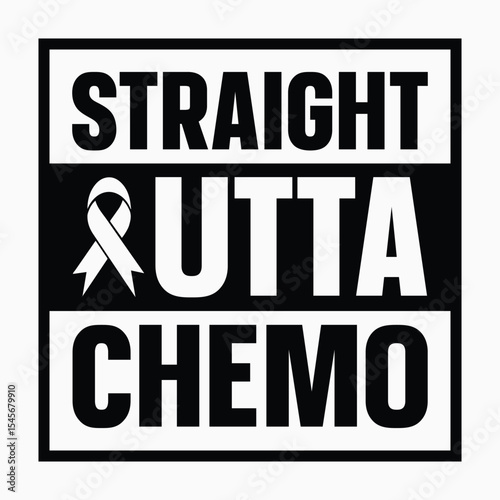Straight Outta Chemo Retro SVG T shirt design vector sublimation PNG
