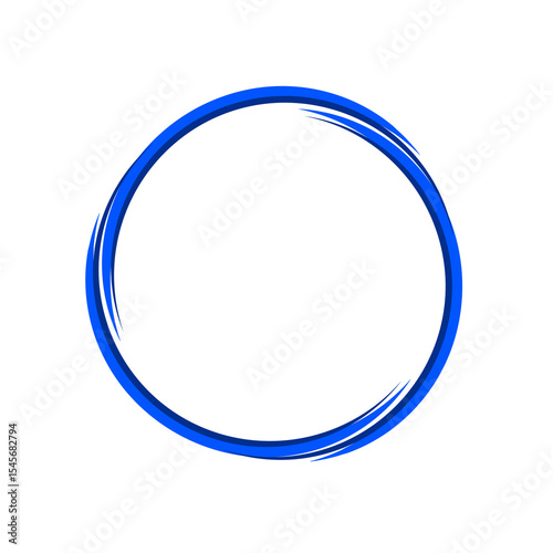 blue circle logo frame element grafis