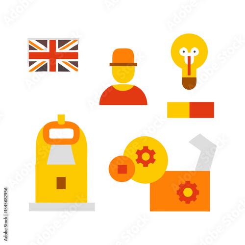 Robotic Process and UK Flag Symbolism