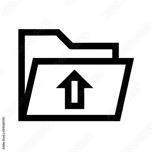 File upload icon in outline style  