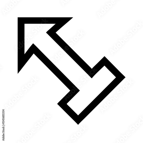 Arrow icon pointing in two directions 