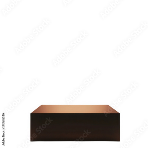 Bronze product display platform isolated on transparent background
