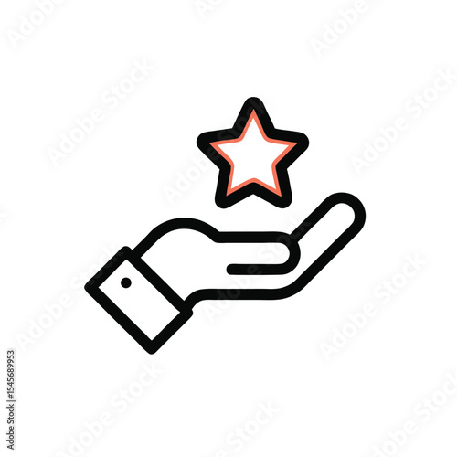 Modern location marker vector illustration in clean simple style with red color scheme