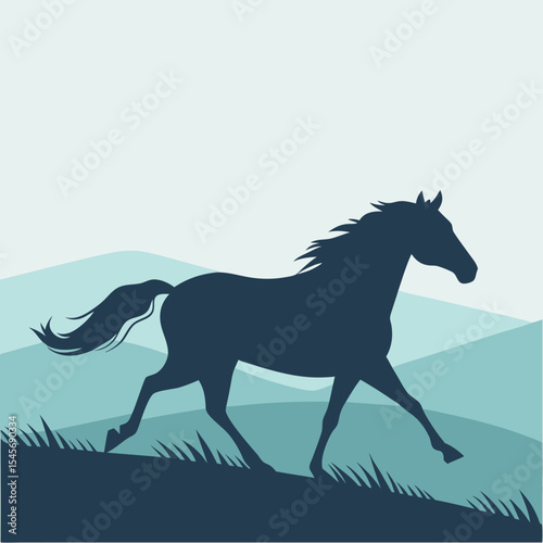 Galloping Horse Silhouette