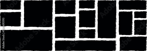 Set of grunge brush with rectangle frame. Text boxes and frames with grungy organic textures. Grunge Background in grunge brush strokes and rectangle .eps 10