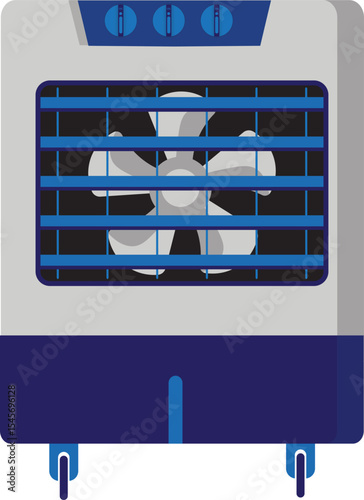 Room Air Cooler with Fan Blades