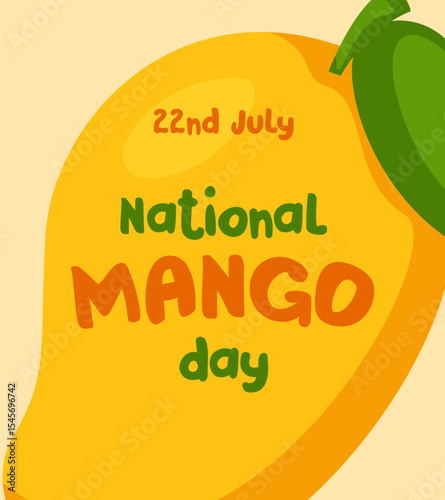 National Mango Day banner background, can use for greeting card, poster, template