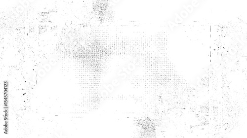 Dirty or dust film grain speck grit grunge overlay  Speckle grain dot white paper noise texture with distress effect vector illustration pattern background.