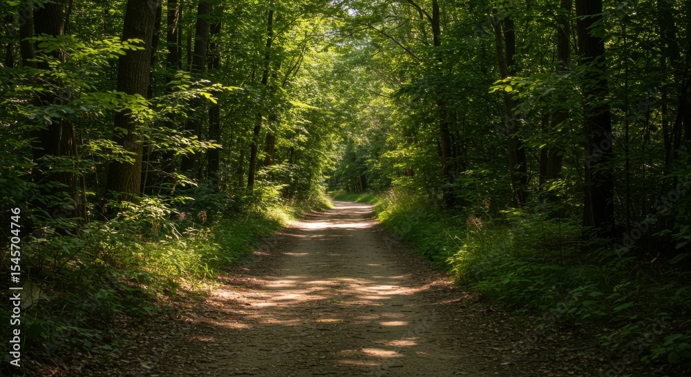 Fototapeta premium Sunlit Forest Path