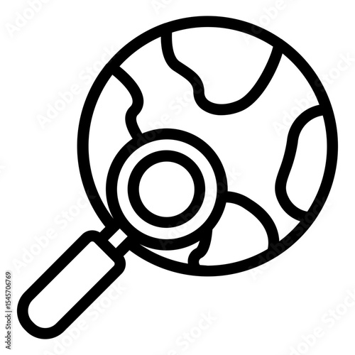 Geographical Icon in Line Style