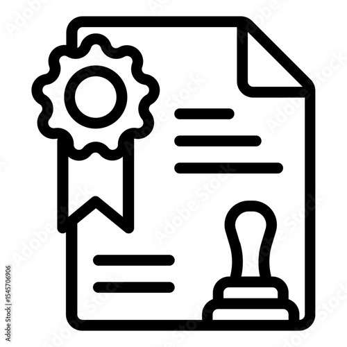 Trademarks Icon in Line Style