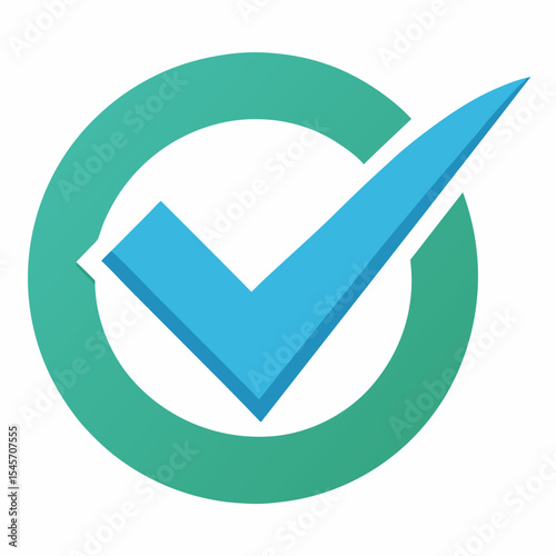 Approval check vector on white background 