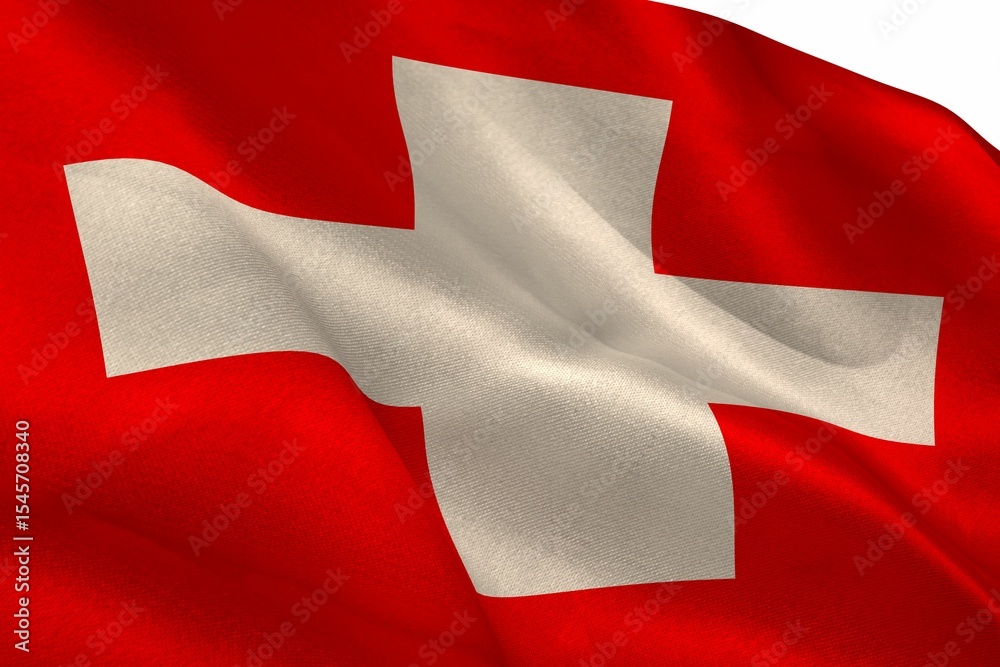 Obraz premium Digitally generated swiss national flag