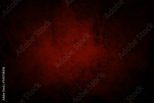 Distressed red grunge surface is filling full frame in flat design, with scratched metal texture
