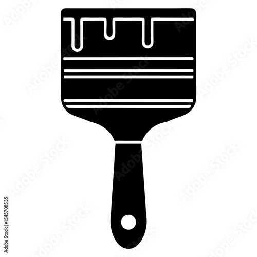 Wall paint brush icon on white background 