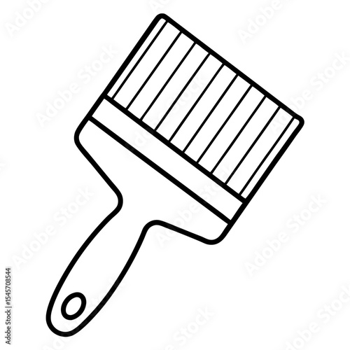 Wall paint brush icon on white background 